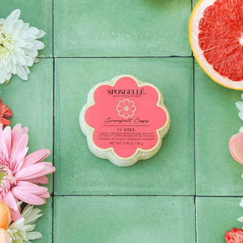 Spongellé | Bestsellers: Summer, Weddings, Christmas 2026 Grapefruit Cassis Daisy Spongette | Soap Sponge | Soap | Spa