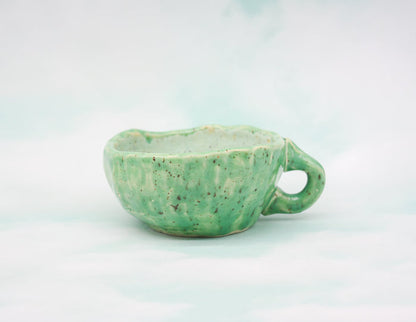 Green on Green Pinched Mug