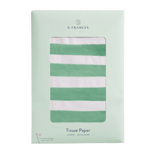 E. Frances Paper Green Stripe Tissue Paper