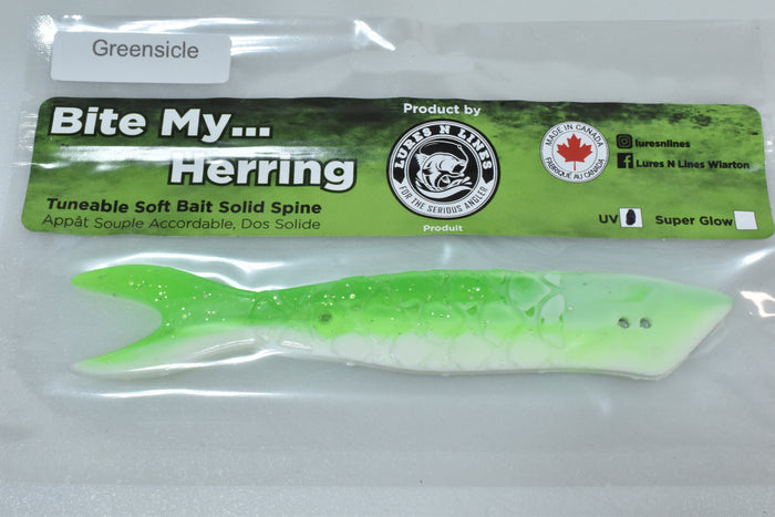bite my herring artificial salmon trout cute bait