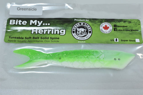 bite my herring artificial salmon trout cute bait