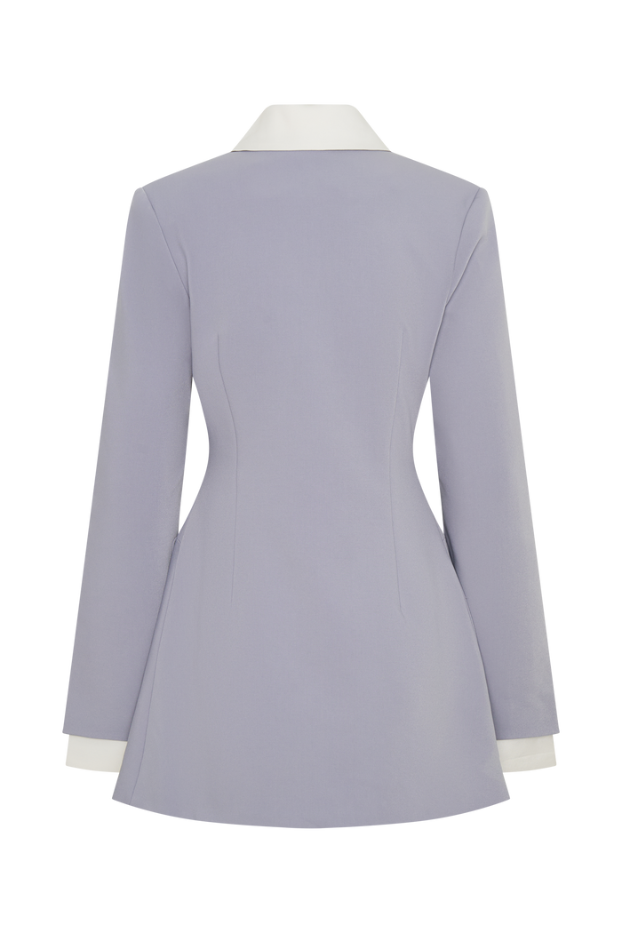 Gretchen Suiting Mini Dress - Grey