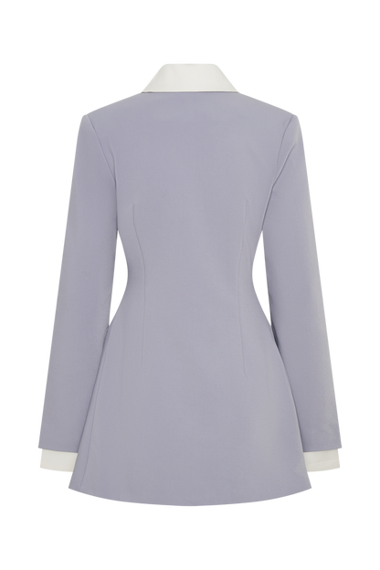 Gretchen Suiting Mini Dress - Grey