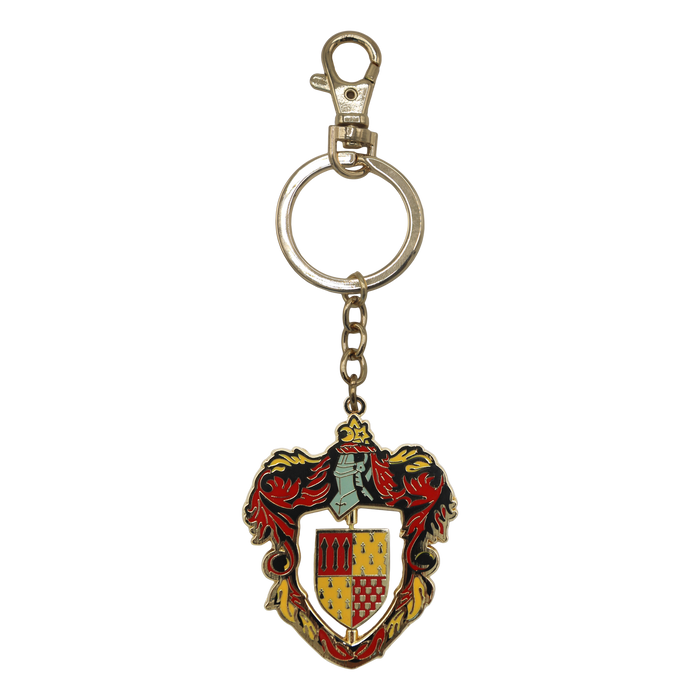 Keychain with a shield emblem design on a white background