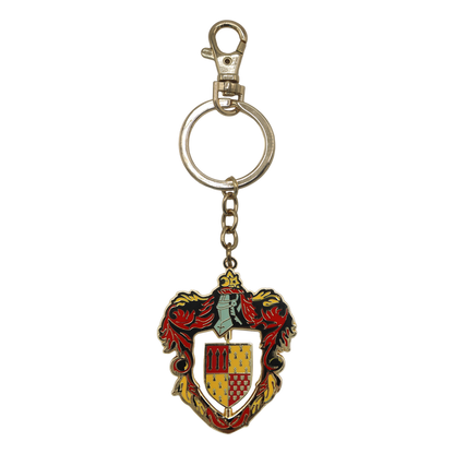 Keychain with a shield emblem design on a white background