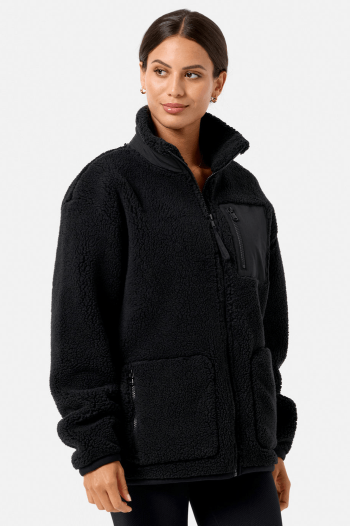 Gym+Coffee Industry Fleece Jacket (unisex) - Black - Dotique - Gym+Coffee