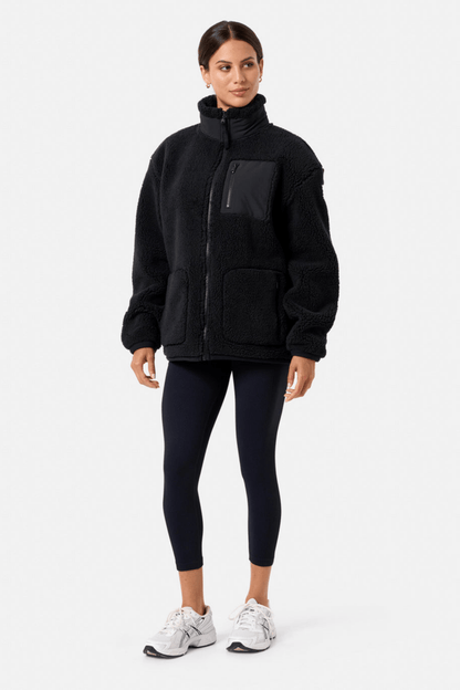 Gym+Coffee Industry Fleece Jacket (unisex) - Black - Dotique - Gym+Coffee