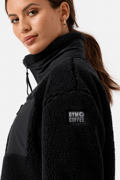 Gym+Coffee Industry Fleece Jacket (unisex) - Black - Dotique - Gym+Coffee