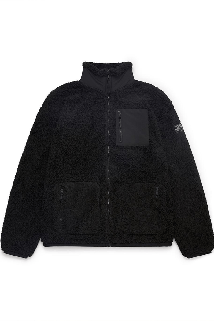 Gym+Coffee Industry Fleece Jacket (unisex) - Black - Dotique - Gym+Coffee