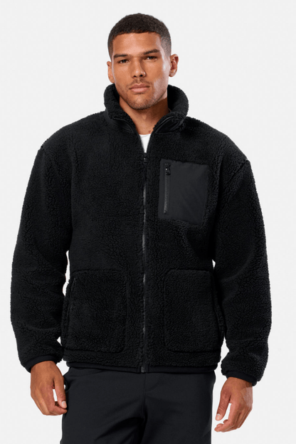 Gym+Coffee Industry Fleece Jacket (unisex) - Black - Dotique - Gym+Coffee