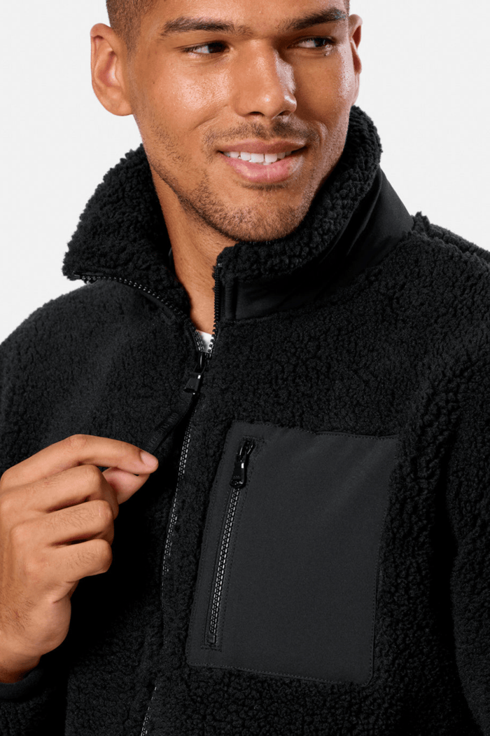 Gym+Coffee Industry Fleece Jacket (unisex) - Black - Dotique - Gym+Coffee