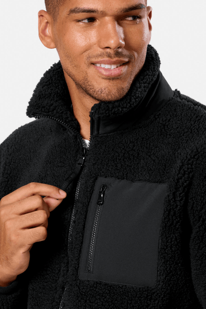 Gym+Coffee Industry Fleece Jacket (unisex) - Black - Dotique - Gym+Coffee