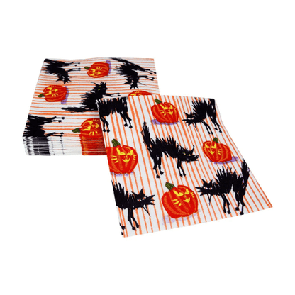 Caspari Fall Halloween Cats Luncheon Napkins