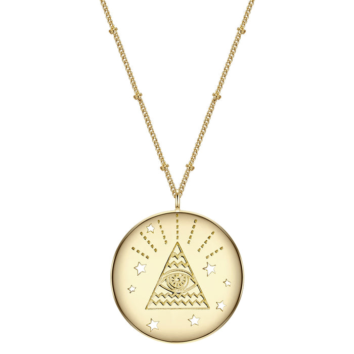 Hals Kette allsehendes Auge gold