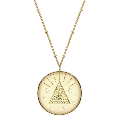 Hals Kette allsehendes Auge gold
