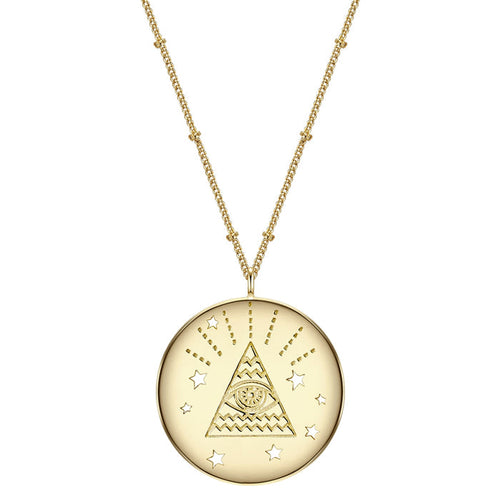 Hals Kette allsehendes Auge gold