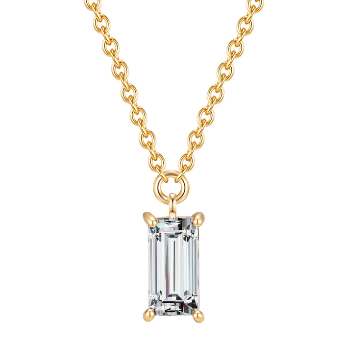 Hals Kette mit Zirkonia gold