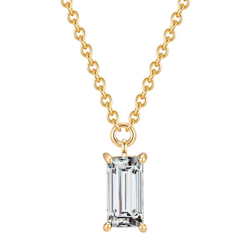 Hals Kette mit Zirkonia gold