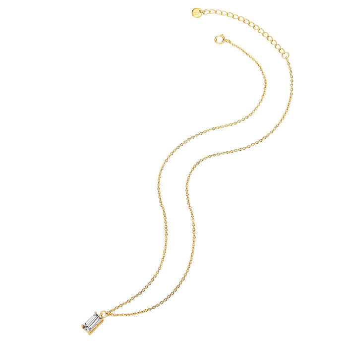 Hals Kette mit Zirkonia gold