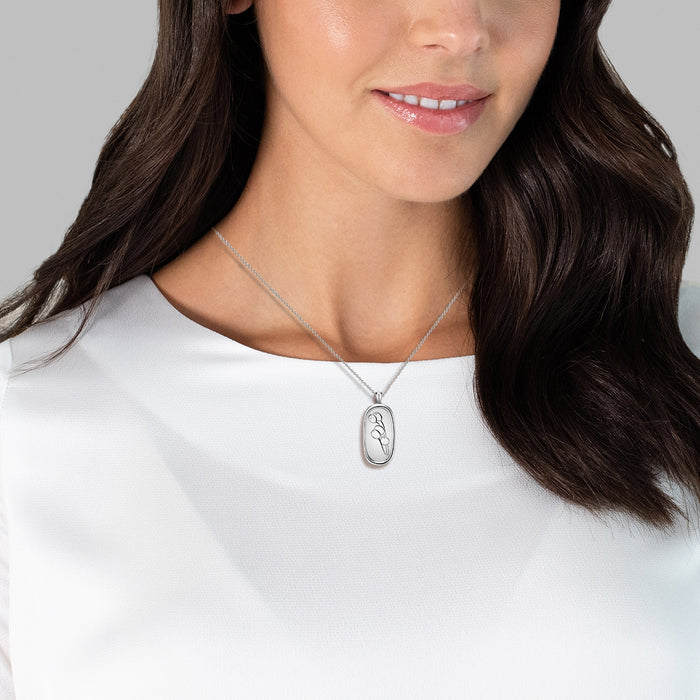 Halskette Damen Blume silber