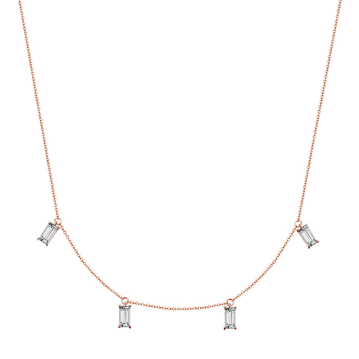 Halskette roségold Zirkonia