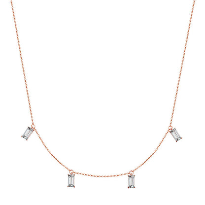 Halskette roségold Zirkonia