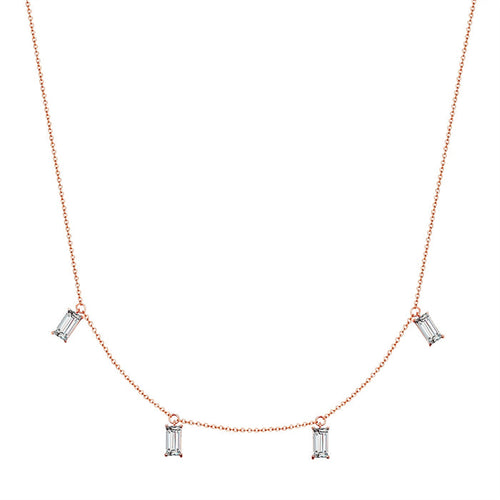 Halskette roségold Zirkonia