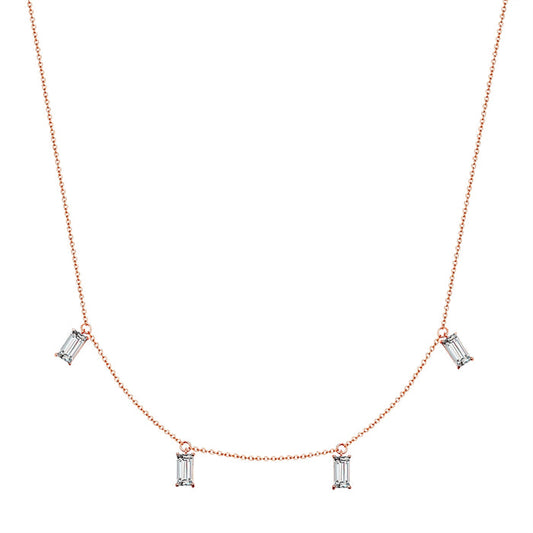 Halskette roségold Zirkonia