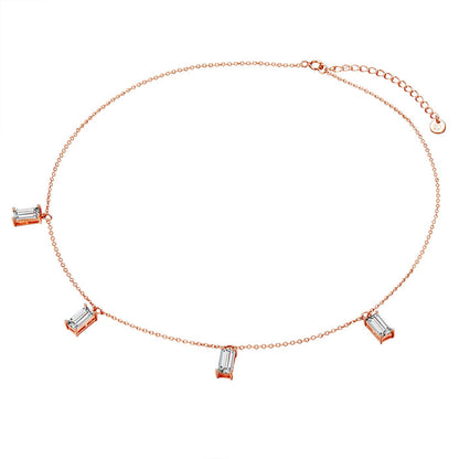 Halskette roségold Zirkonia