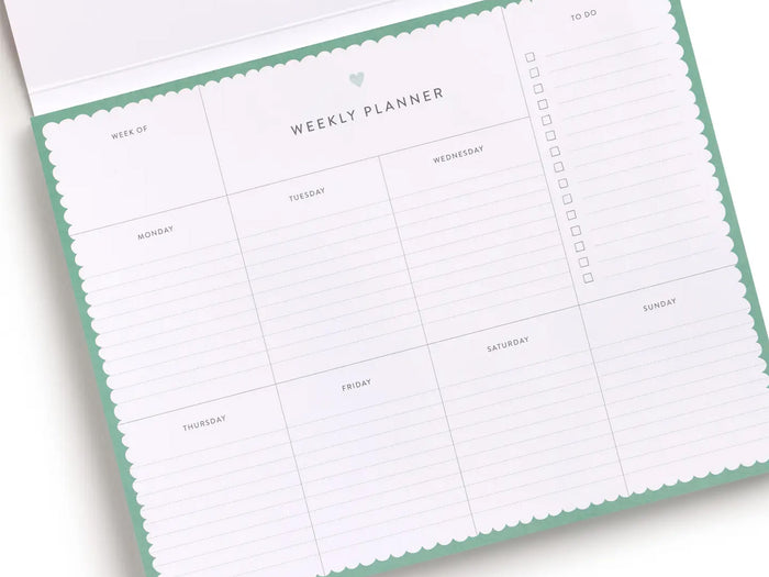 Happy Plaid Covered Weekly Planner