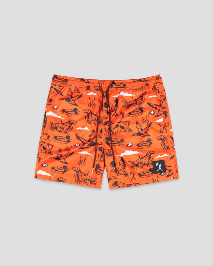 Hardball Hunter Diamond Air Mesh Shorts (Blaze Orange) - Youth
