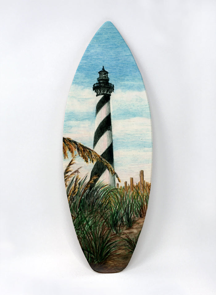 Hatteras Seaoats Surfboard Wall Art