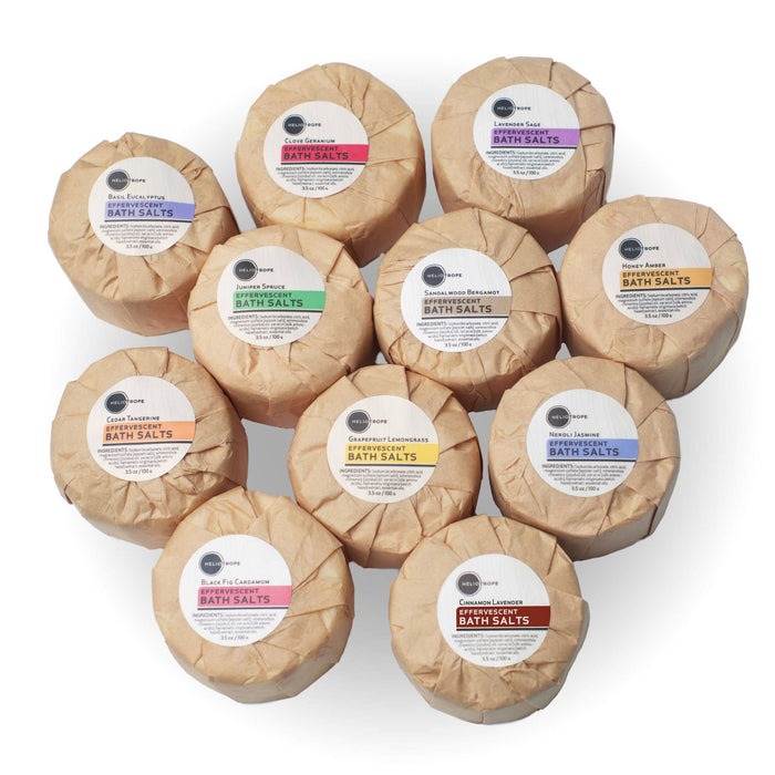 Heliotrope - Effervescent Bath Fizzies w/Jojoba & Protein (13 scents): Honey Amber