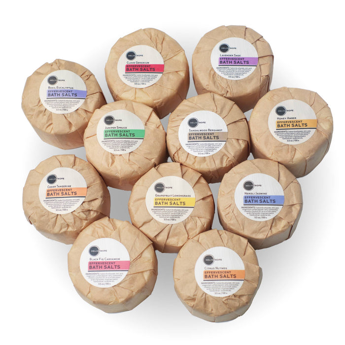 Heliotrope - Effervescent Bath Fizzies w/Jojoba & Protein (13 scents): Honey Amber