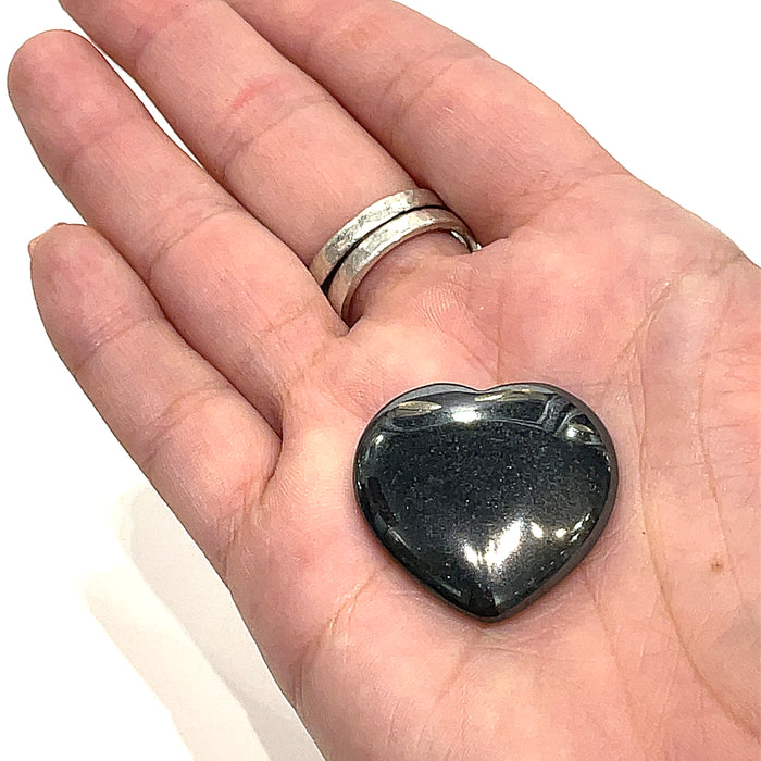 Hematite gemstone Heart Carving / Shape