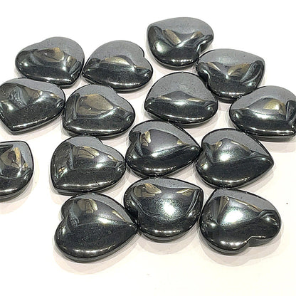Hematite gemstone Heart Carving / Shape