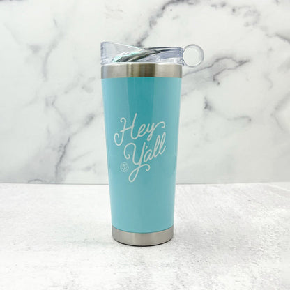 Hey Y'all Turquoise Stainless Steel 26oz. Tumbler
