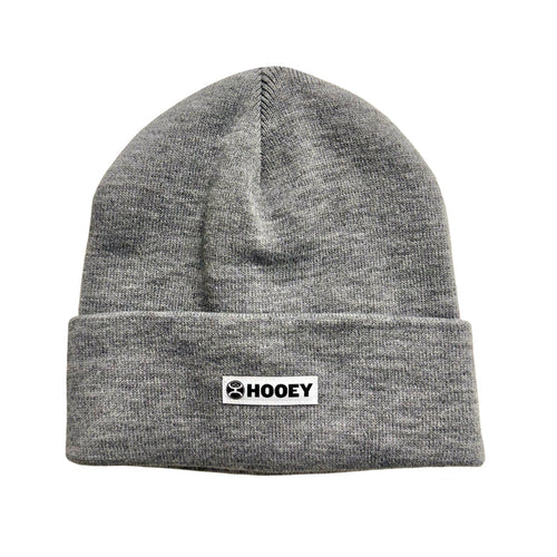 "Hooey Beanie" Grey w/ White & Black