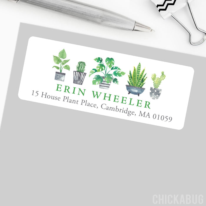 Houseplants Address Labels
