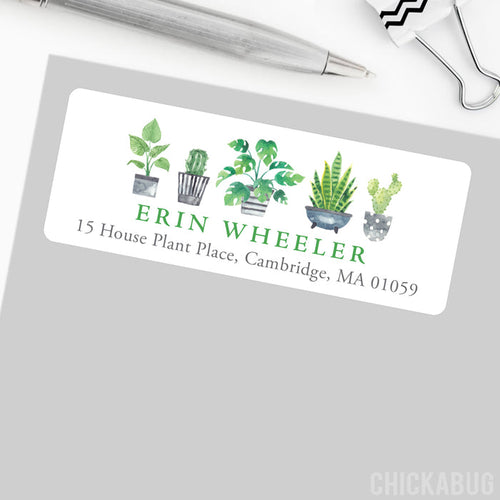 Houseplants Address Labels
