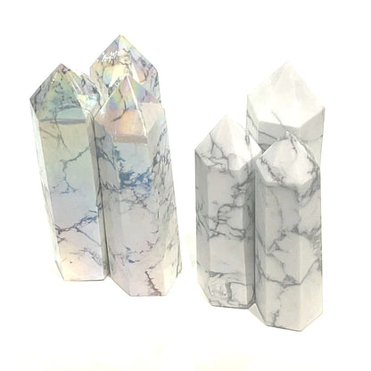 Howlite gemstone tower