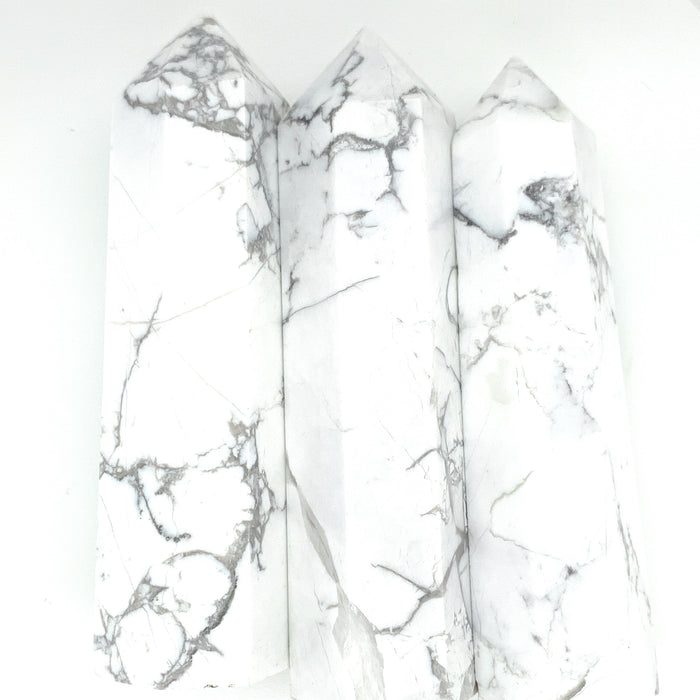 Howlite gemstone tower