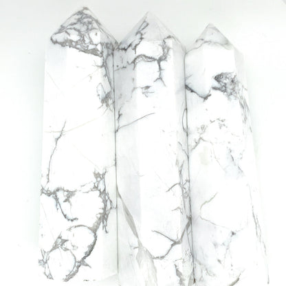 Howlite gemstone tower