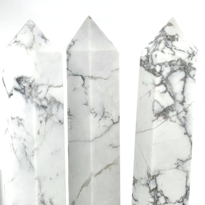 Howlite gemstone tower
