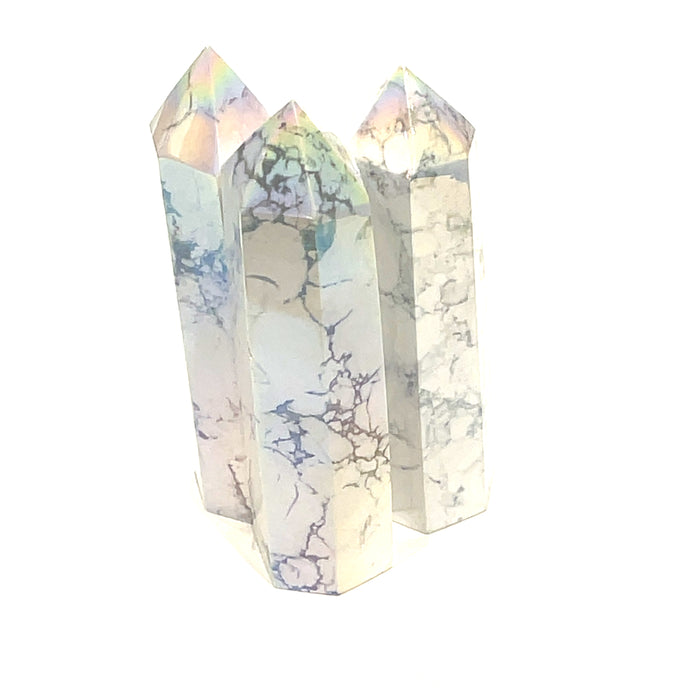 Howlite gemstone tower