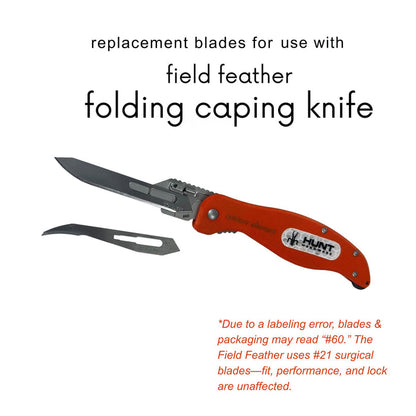 Hunting Surgical Blade Replacements 10pk - for Field Feather
