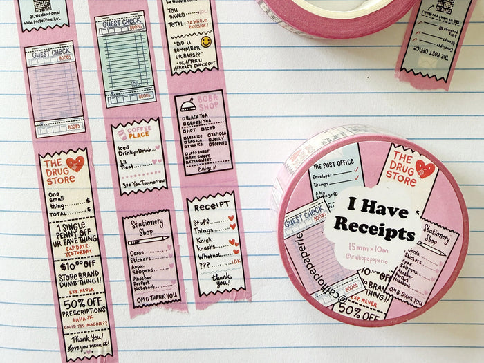 I Have Receipts Regular Washi Tape