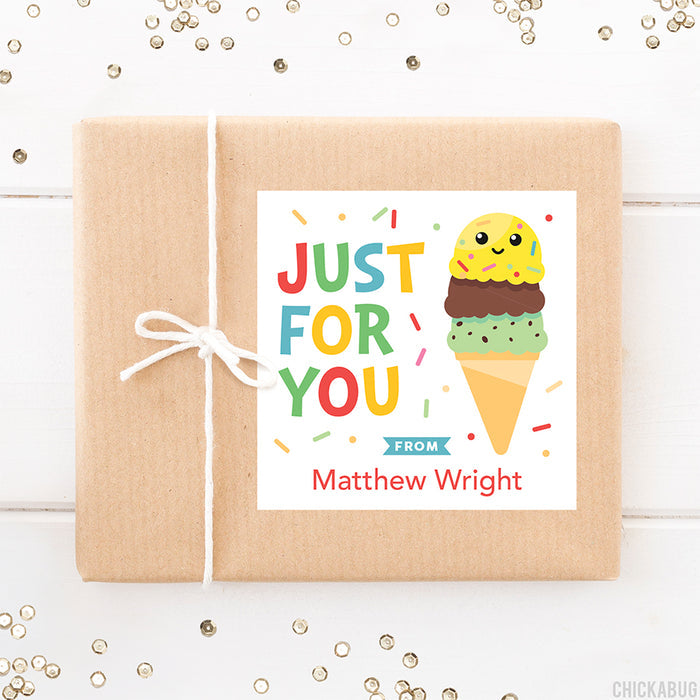 Ice Cream Cone Gift Labels