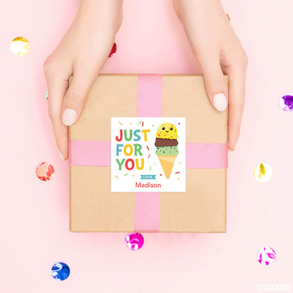 Ice Cream Cone Gift Labels