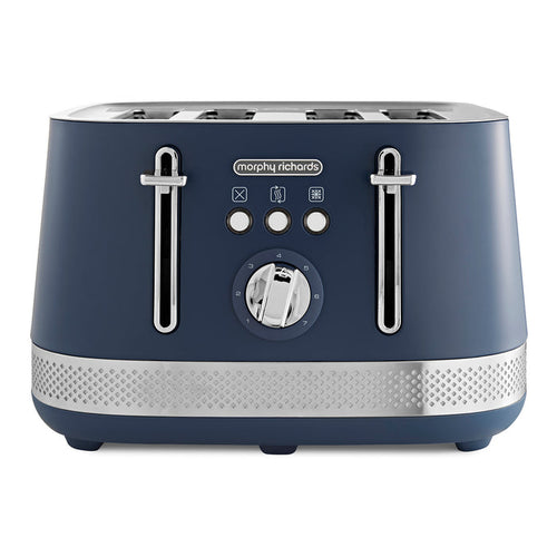 navy toaster on white bacground